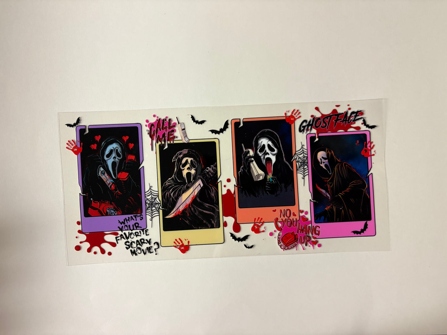 107. Ghost Face Cards UVDTF
