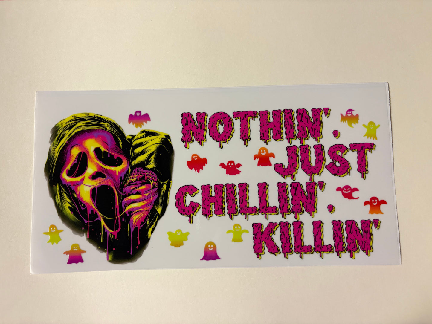 202. Chillin Killin Ghost Face UVDTF Wrap