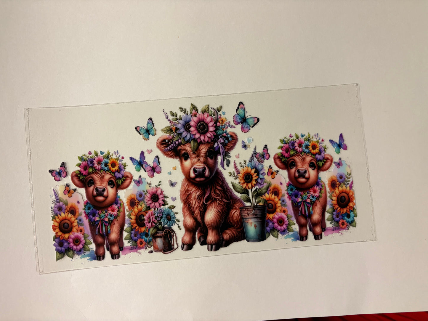 198. Cow Butterflies UVDTF Wrap