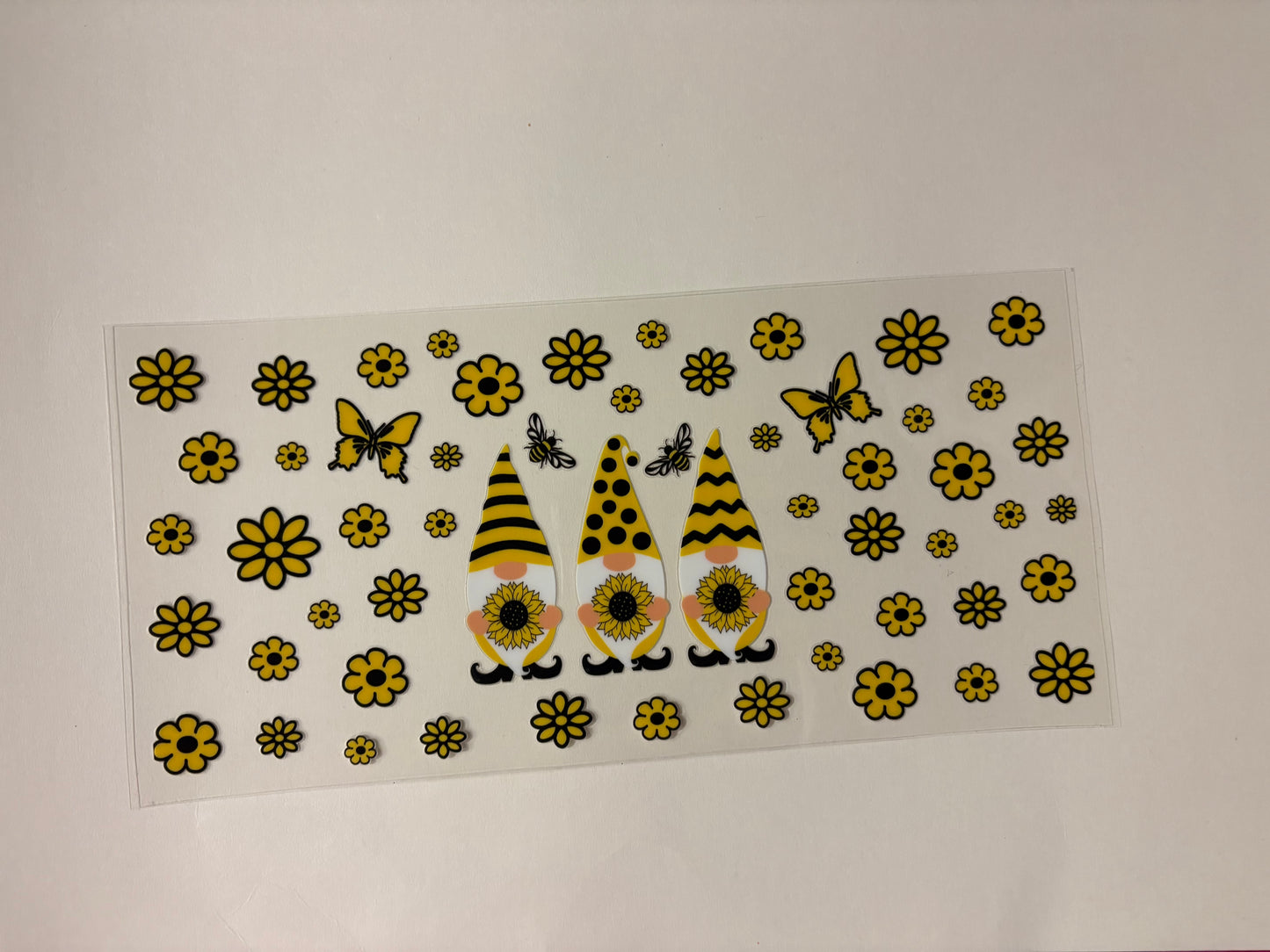 183. Bee Sunflower Gnomes UVDTF Wrap