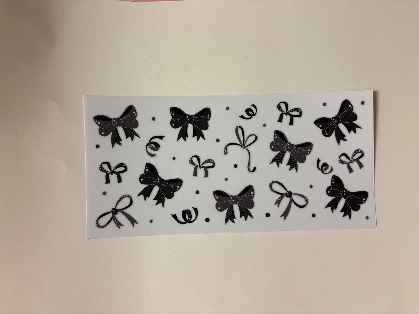 206. Black Bows UVDTF Wraps