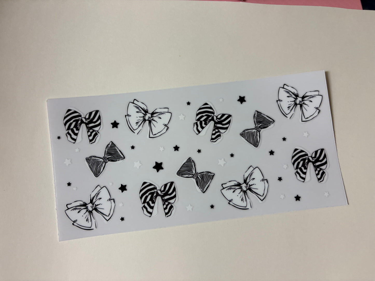 206. Black Bows UVDTF Wraps