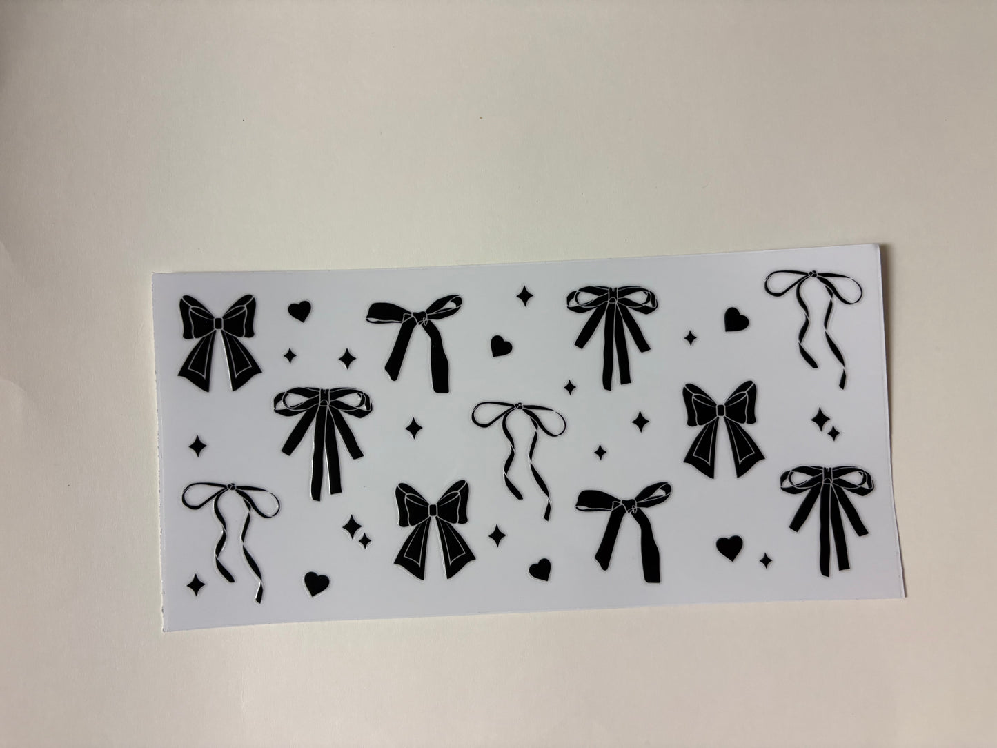 206. Black Bows UVDTF Wraps