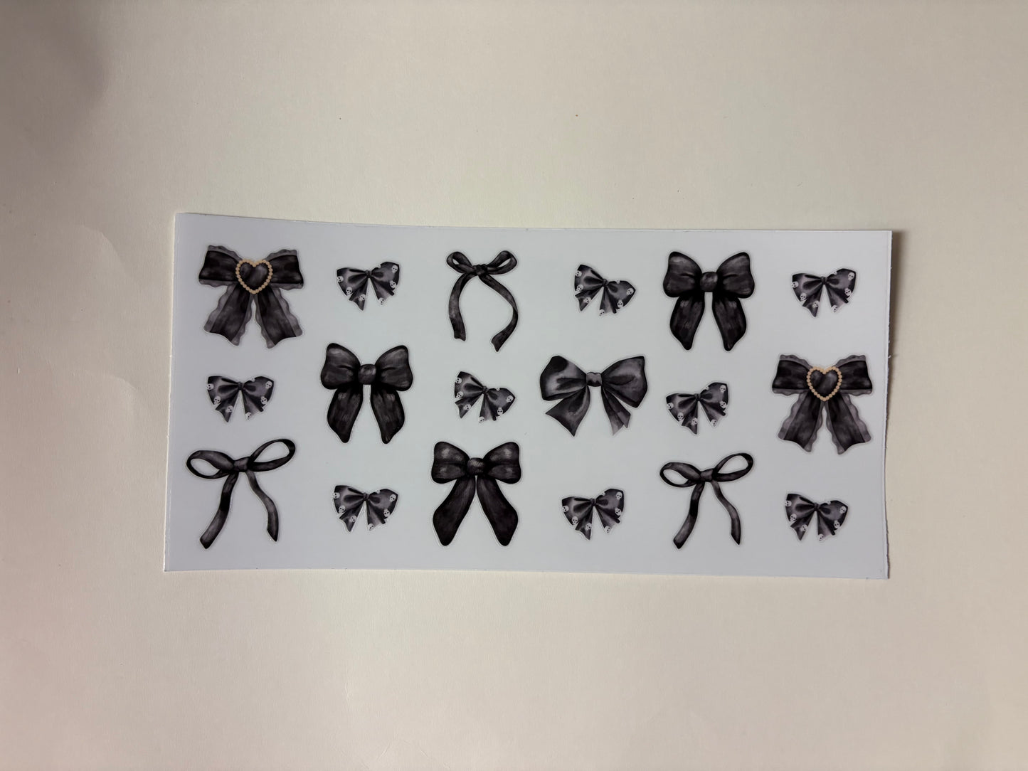 206. Black Bows UVDTF Wraps