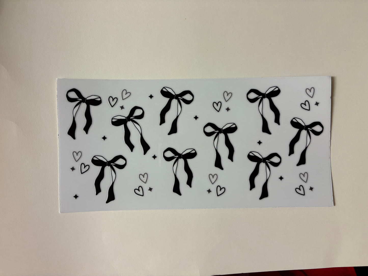 206. Black Bows UVDTF Wraps