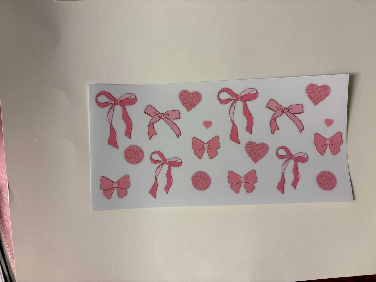 207. Pink Bows UVDTF Wraps