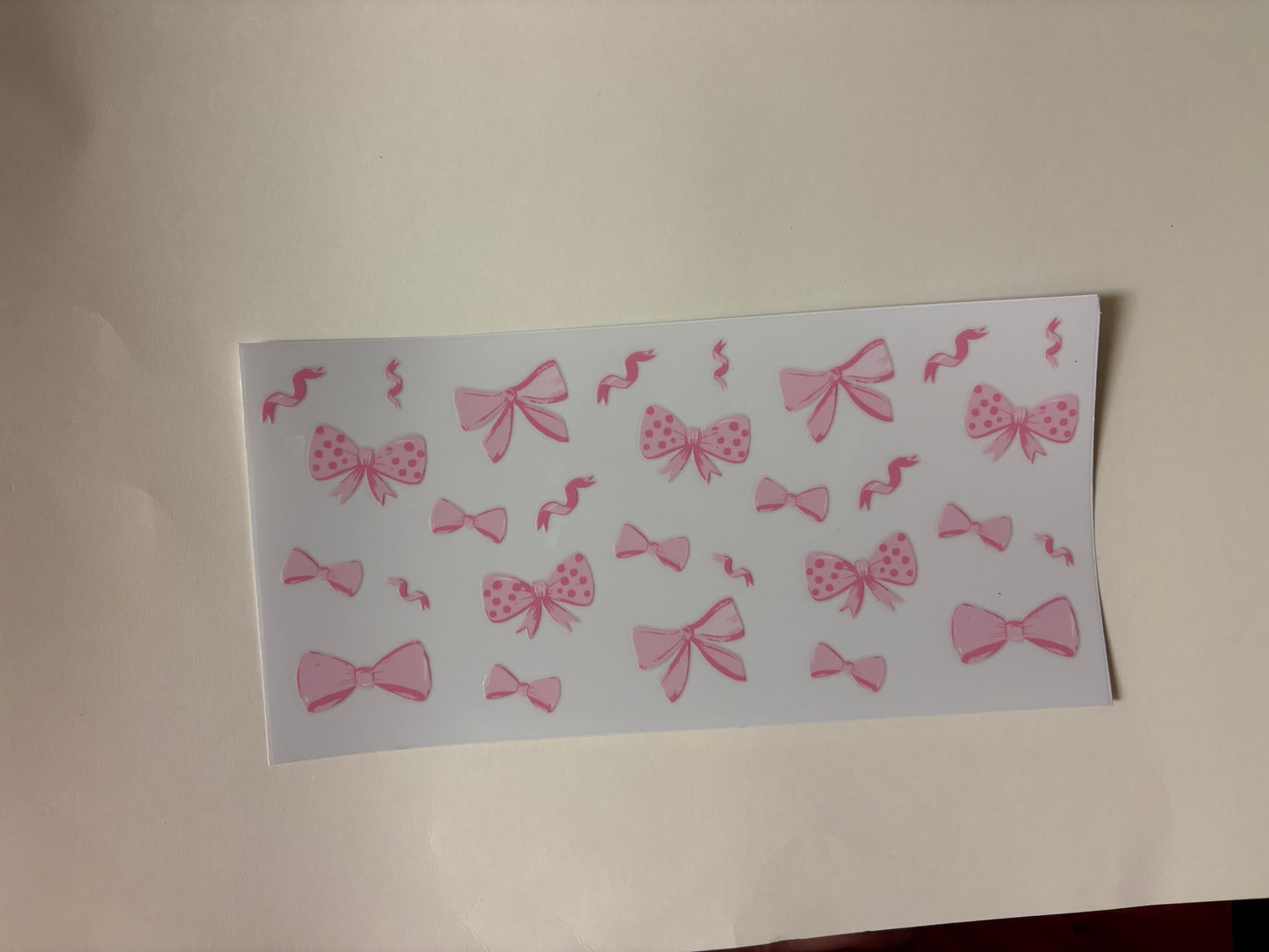207. Pink Bows UVDTF Wraps