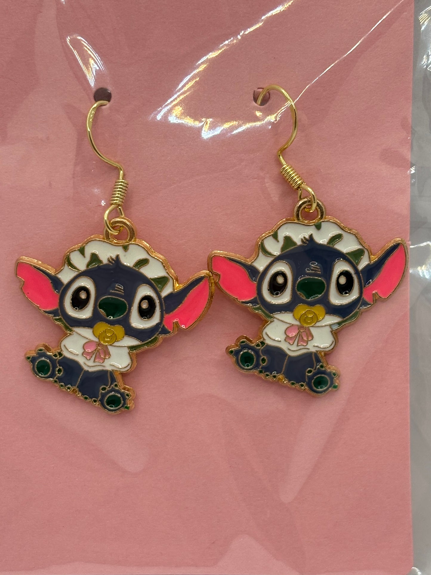 Blue Alien Earrings