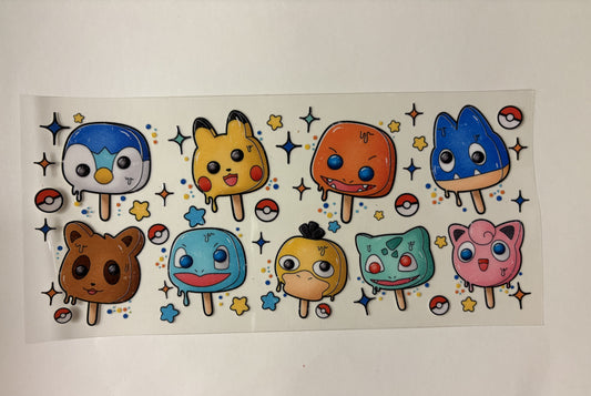 36. Pokemon popsicle UVDTF