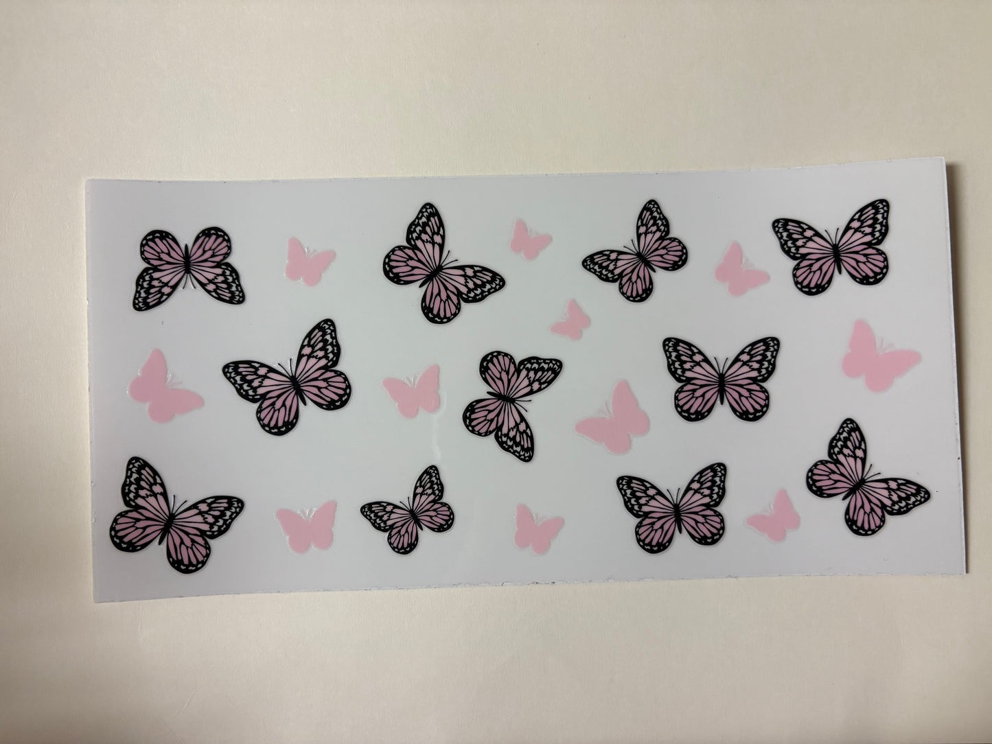 51. pink and black butterfly UVDTF