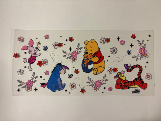 52. Pooh Bear Flowers UVDTF