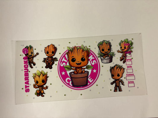 77. Baby Groot Coffee UVDTF