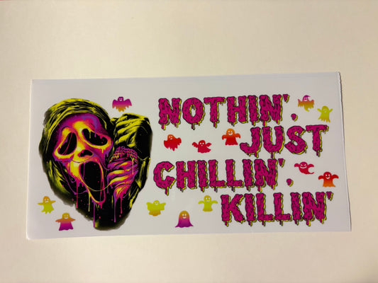 202. Chillin Killin Ghost Face UVDTF Wrap