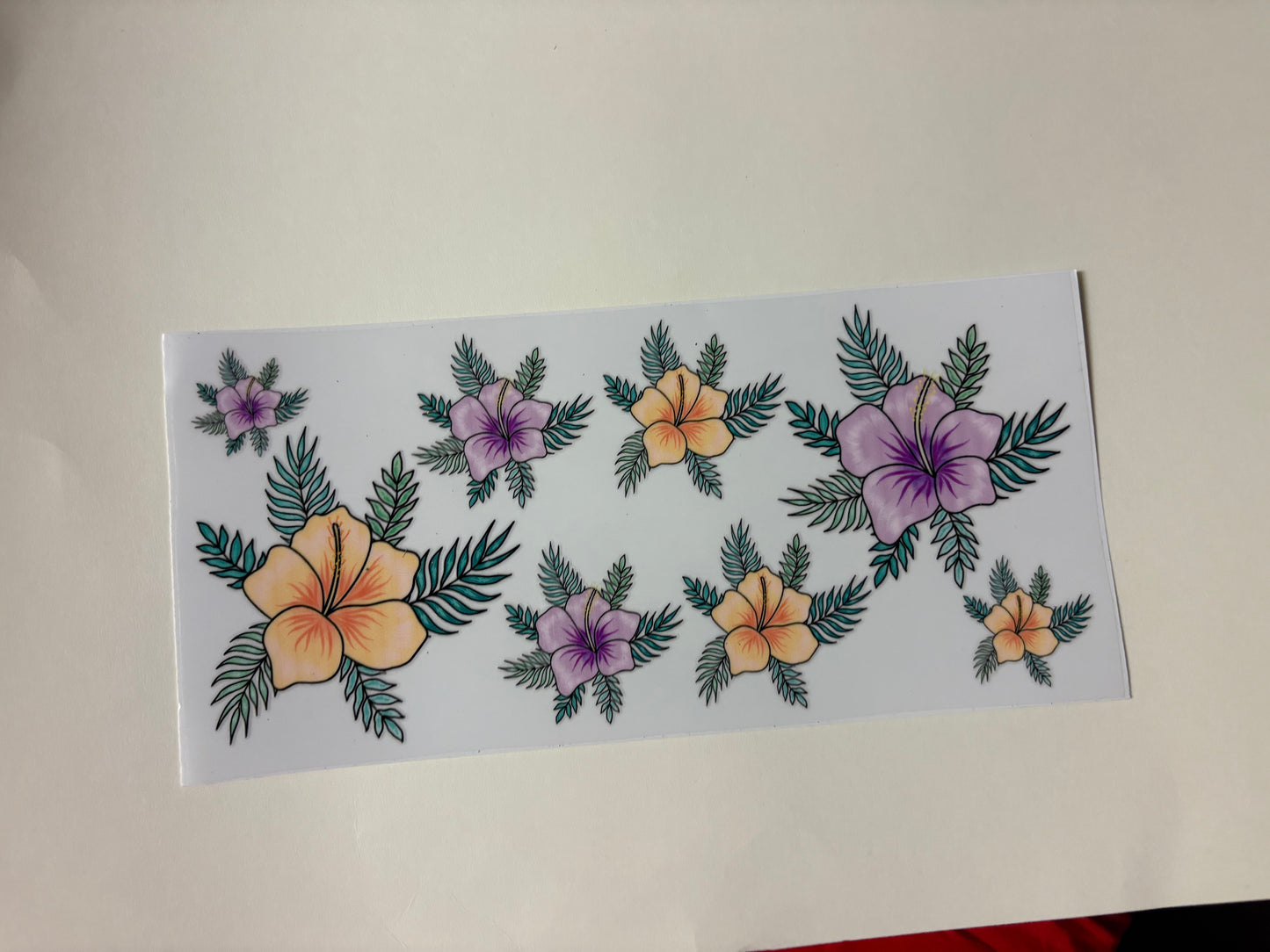 140. Tropical Flowers UVDTF Wrap