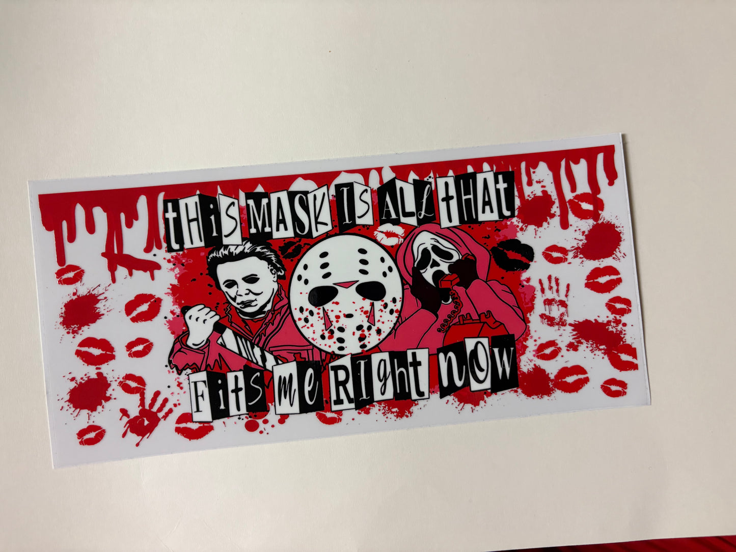 150. Mask Horror Mean Girls UVDTF Wrap