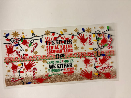 142. Horror Christmas UVDTF Wraps