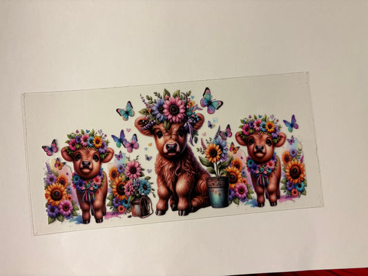 198. Cow Butterflies UVDTF Wrap