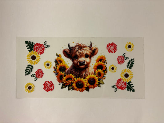 197. Cow Flowers UVDTF Wrap