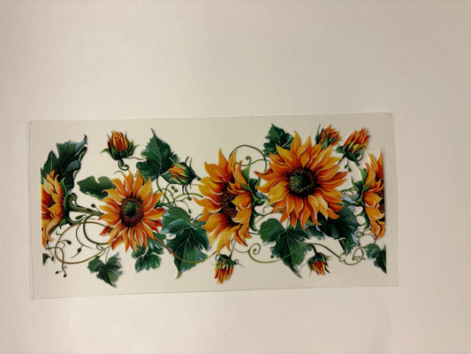 163. Sunflower Vines UVDTF Wrap