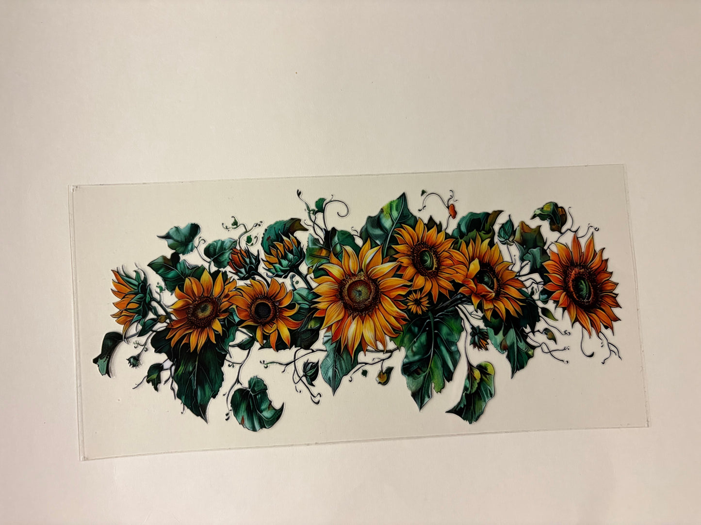 178. Sunflower Leaves UVDTF Wrap