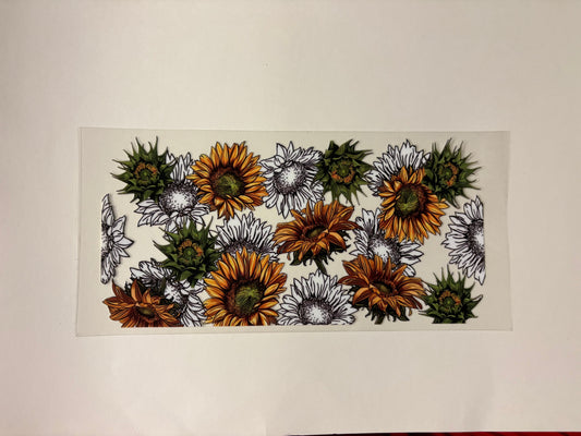 175. Sunflowers blooming UVDTF Wrap