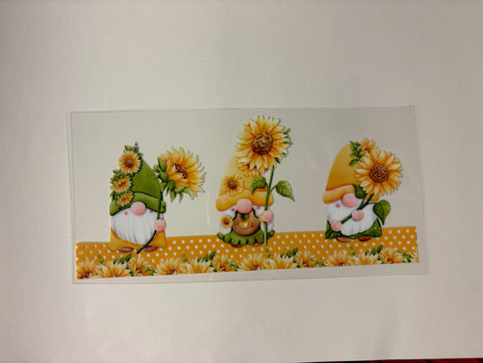 164. Sunflower Gnomes UVDTF Wrap