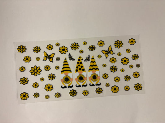 183. Bee Sunflower Gnomes UVDTF Wrap