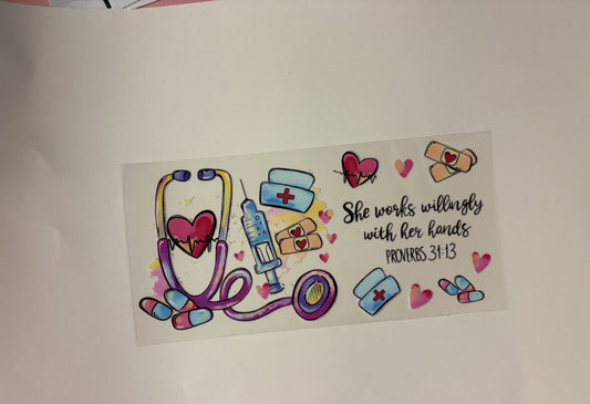 208. Nurse Proverbs UVDTF Wrap