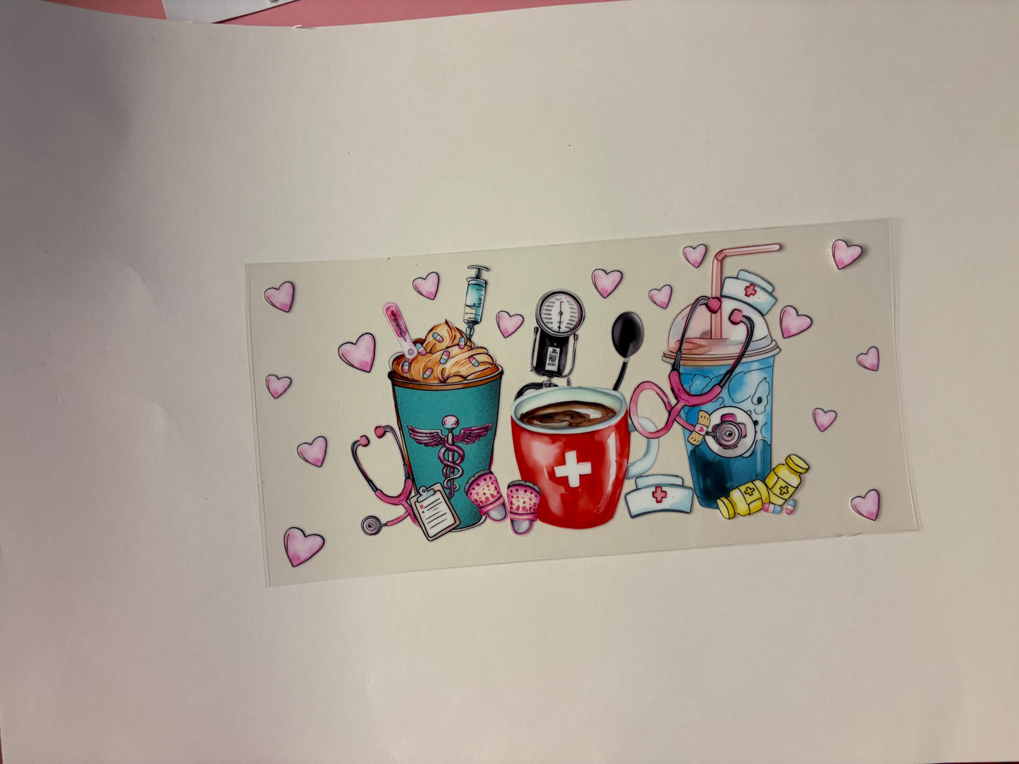 210. Nurse Coffee UVDTF Wrap