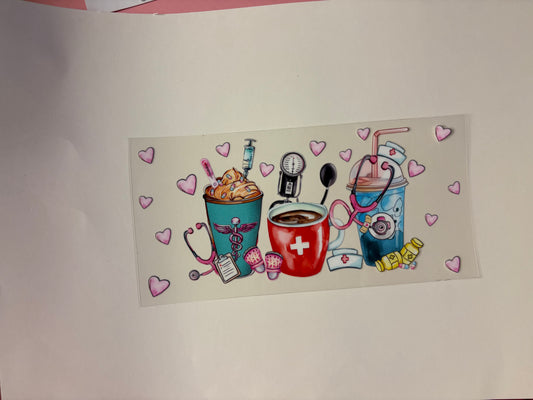 210. Nurse Coffee UVDTF Wrap