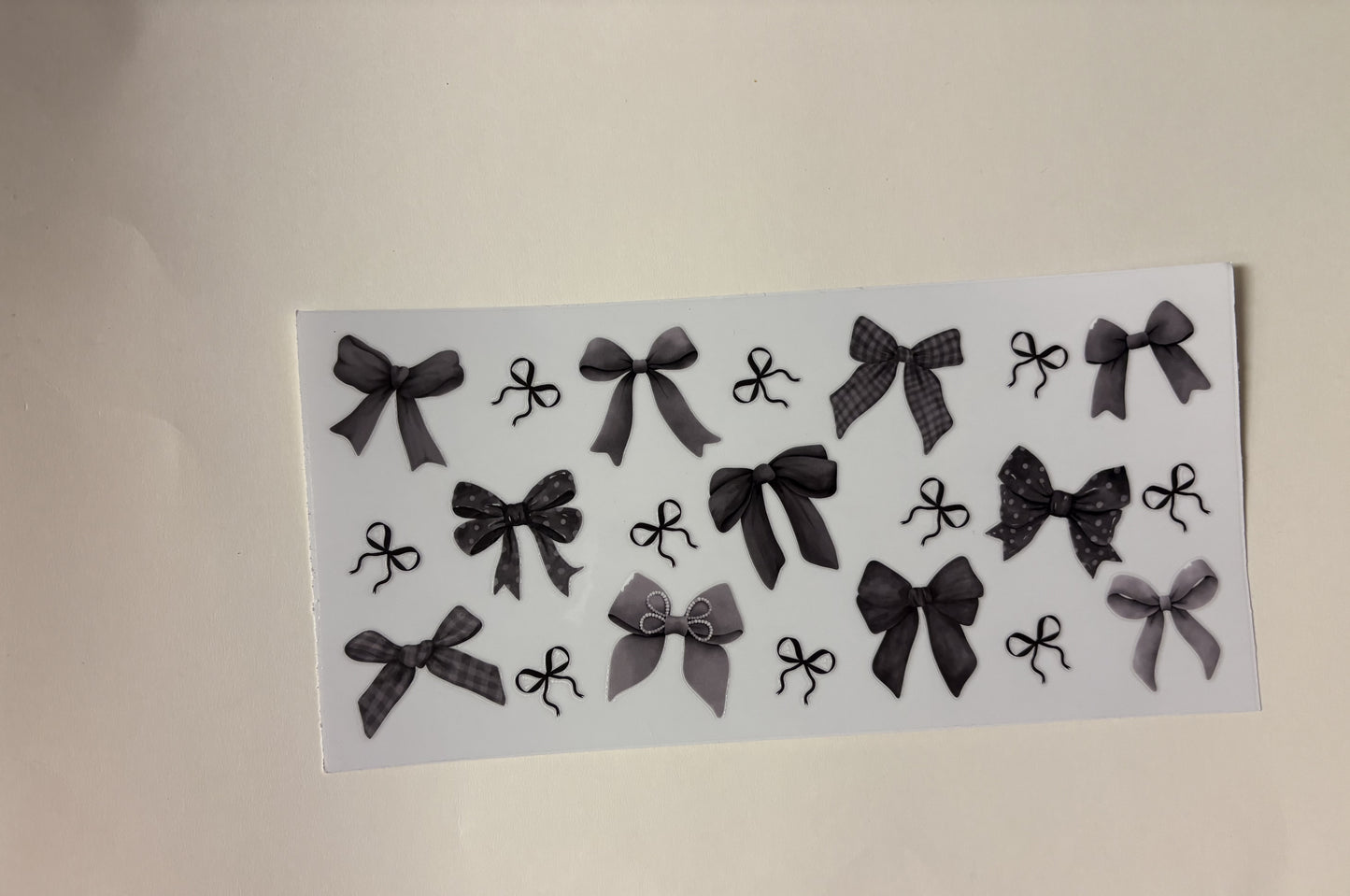 206. Black Bows UVDTF Wraps