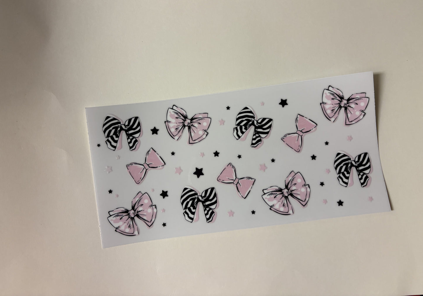 207. Pink Bows UVDTF Wraps