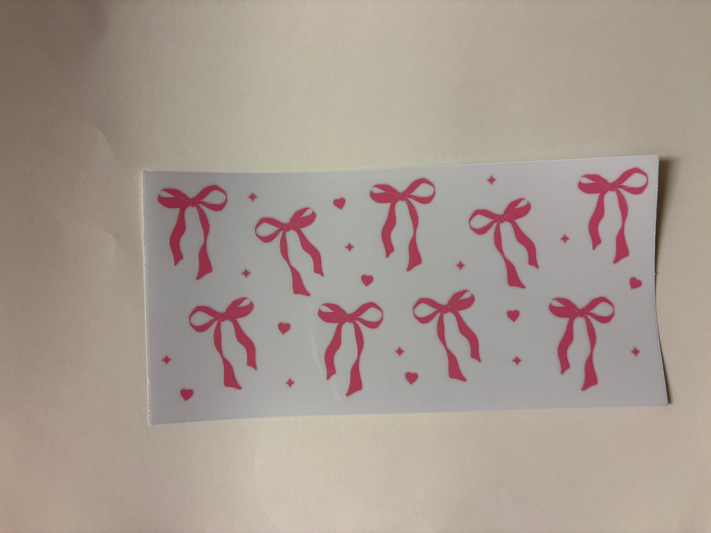 207. Pink Bows UVDTF Wraps