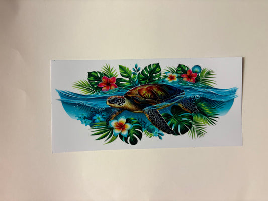 186. Tropical Turtle UVDTF Wrap
