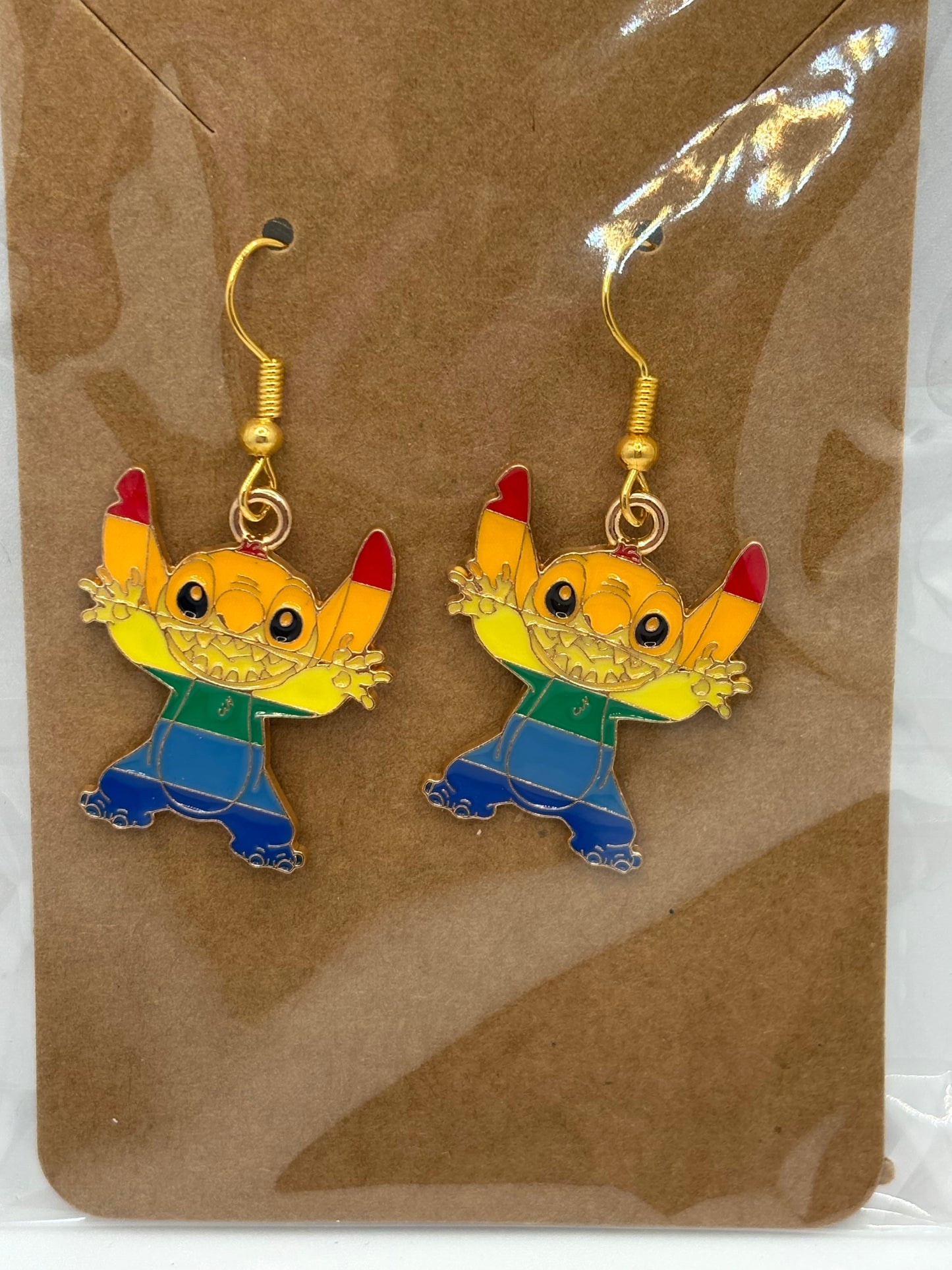 Blue Alien Earrings