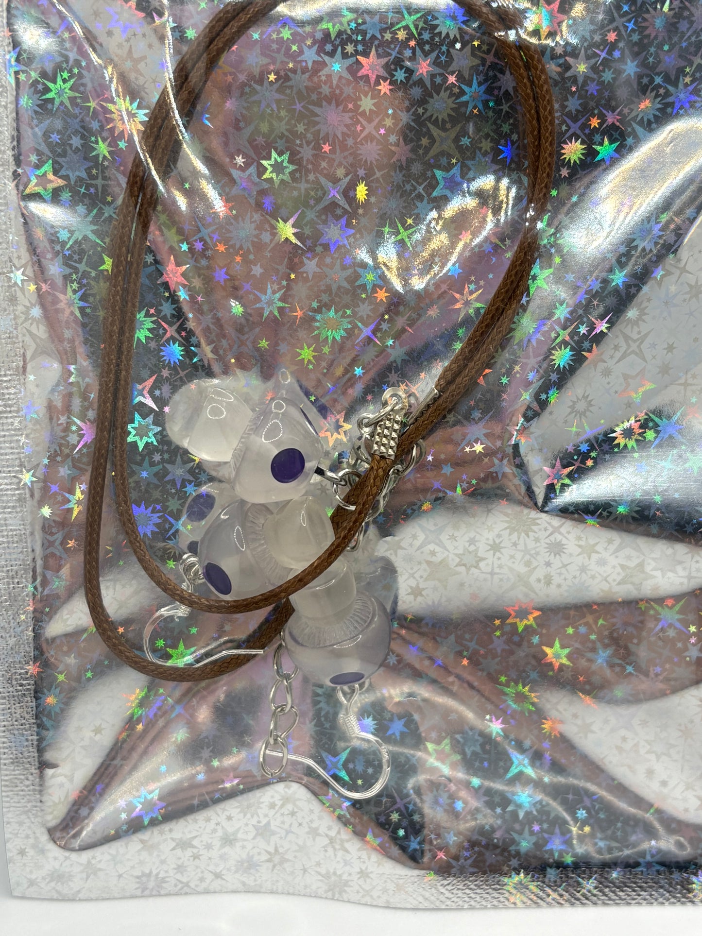 Glow Mushroom Earrings and Necklace Set