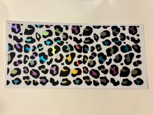 41. Leopard rainbow Holographic UVDTF Wrap