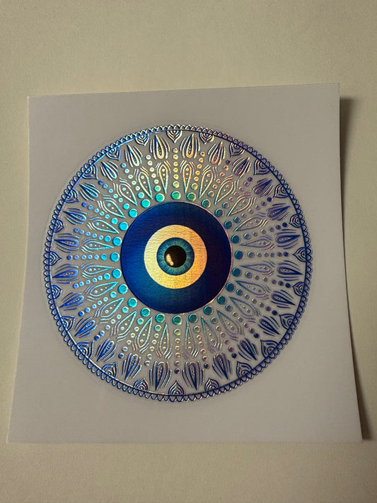 234. Evil Eye holographic UVDTF Decal