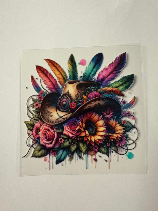 241. Rainbow feathers UVDTF Decal