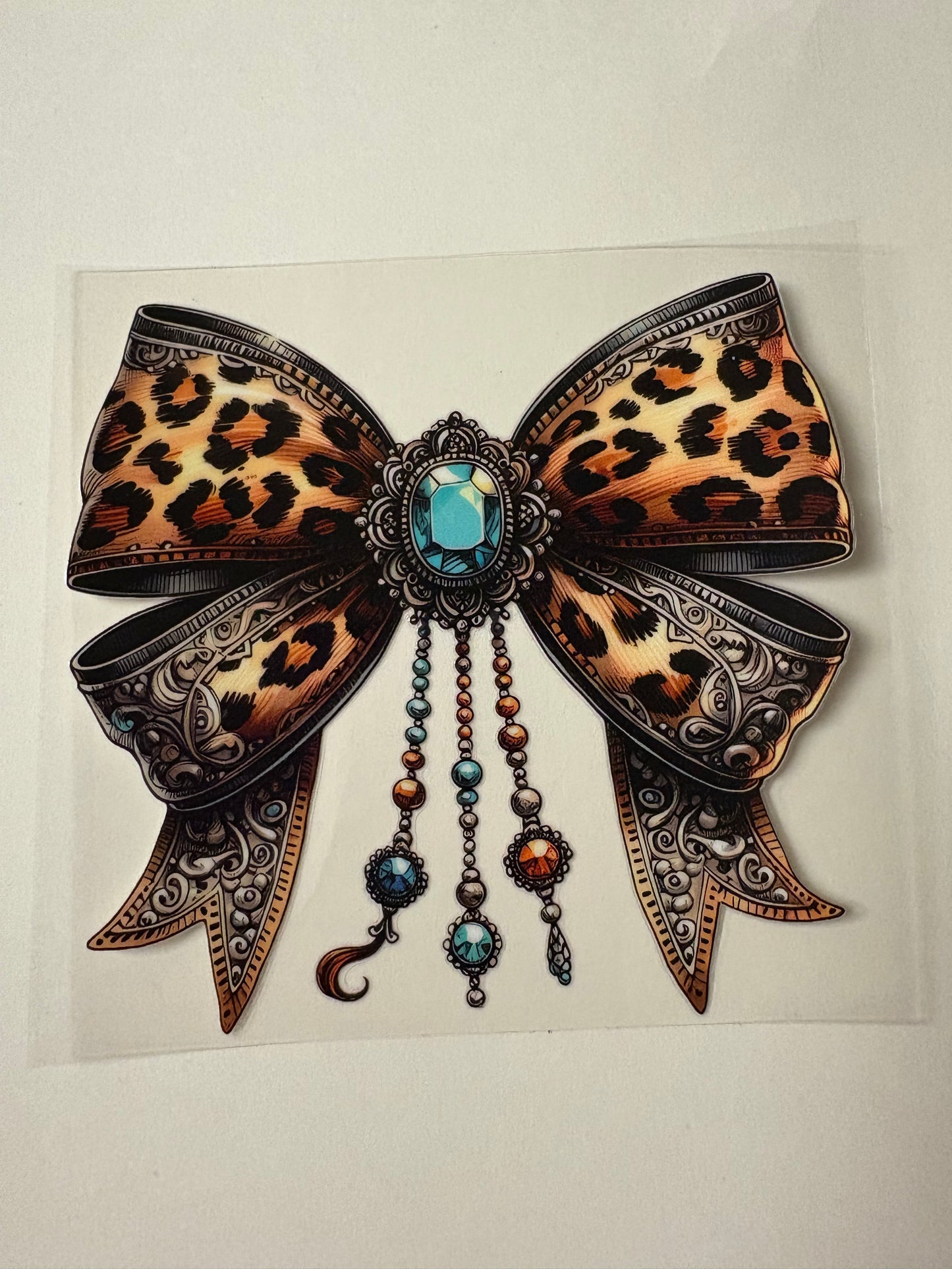 244. Leopard Bow UVDTF Decal