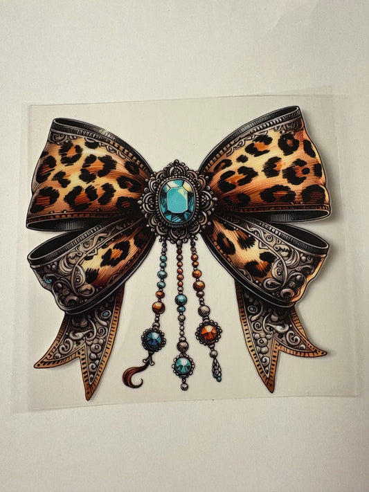 244. Leopard Bow UVDTF Decal