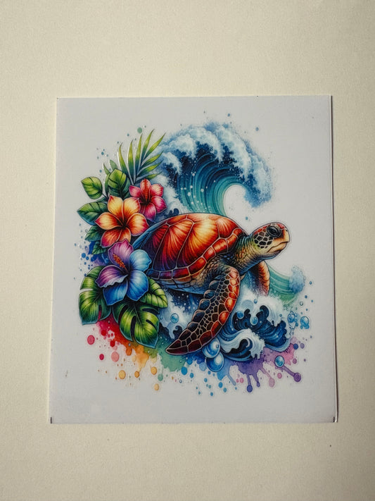 255. Wave Turtle UVDTF Decal