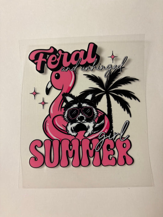 258. Feral Summer UVDTF Decal