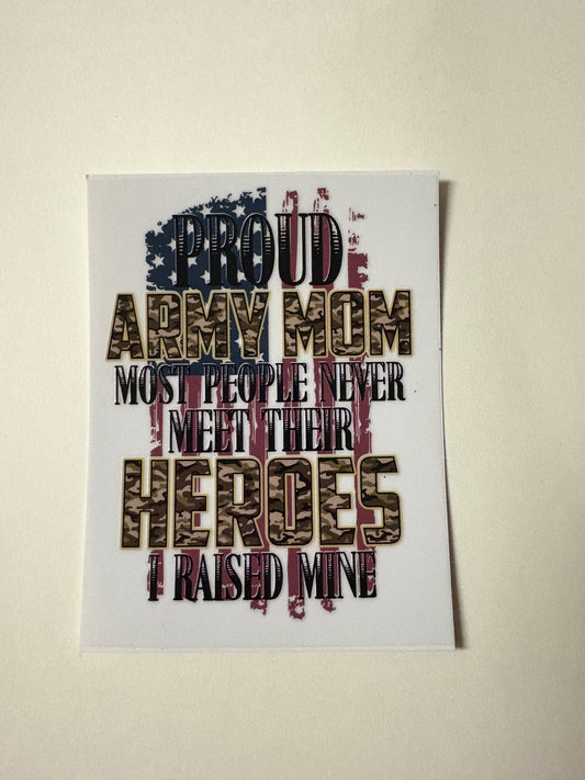 275. Army Mom UVDTF Decal