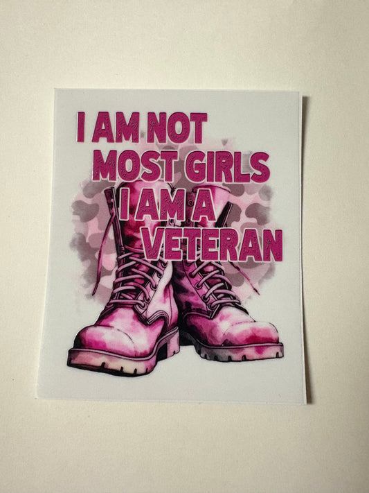 276. Girl Veteran UVDTF Decal