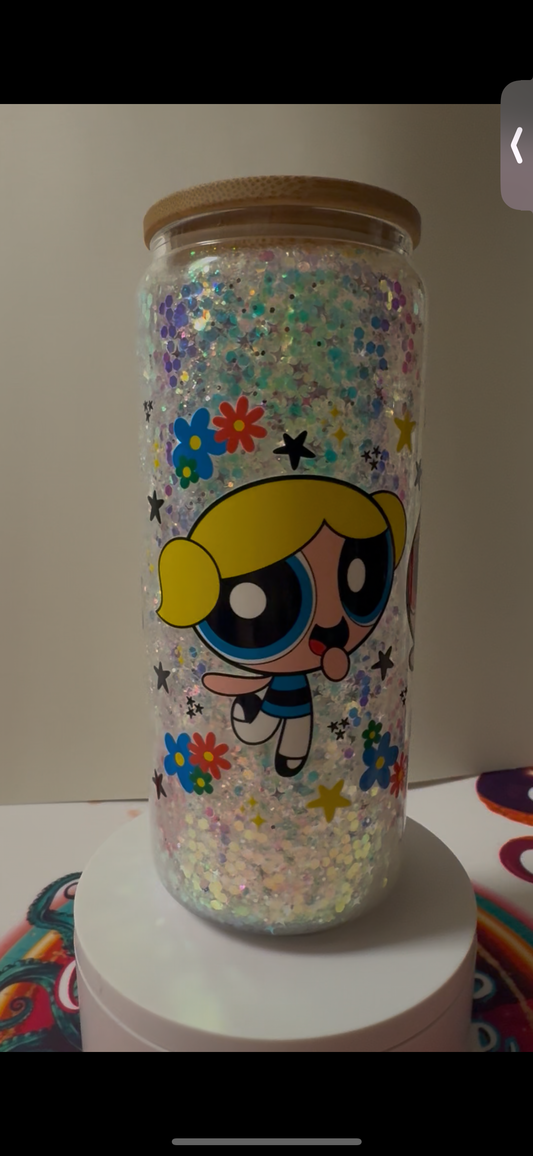20 oz Glass snow globe pre-made