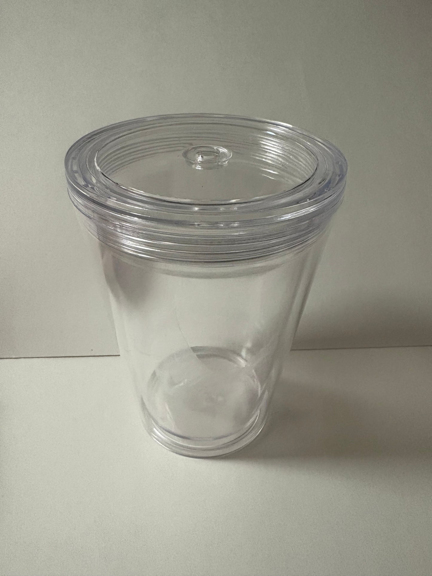 12 oz acrylic tapered snow globe cup