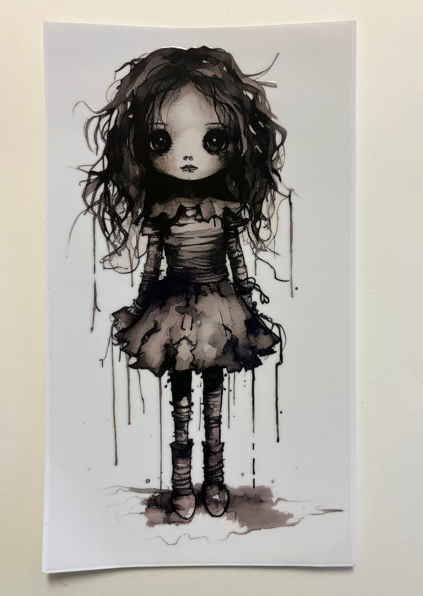 352. Gothic Doll Decal