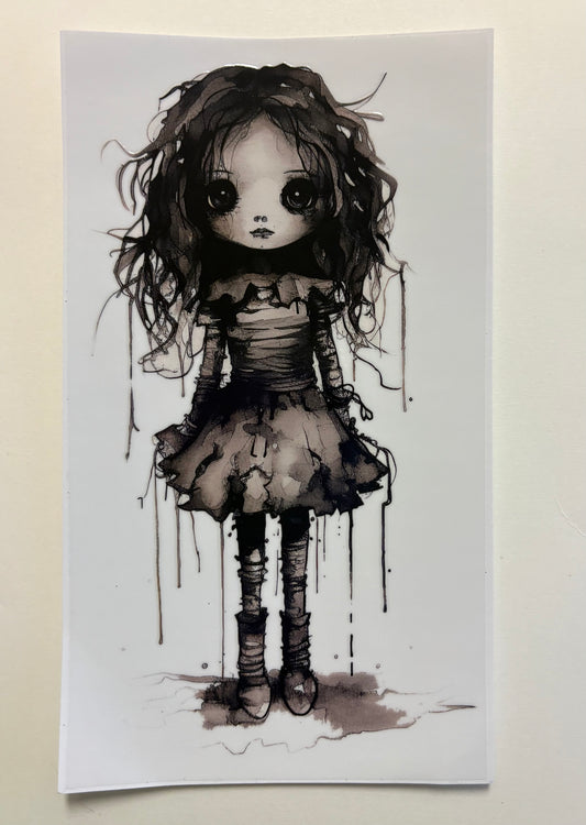 352. Gothic Doll Decal