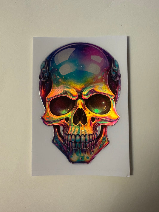351. Skull Holographic Decal